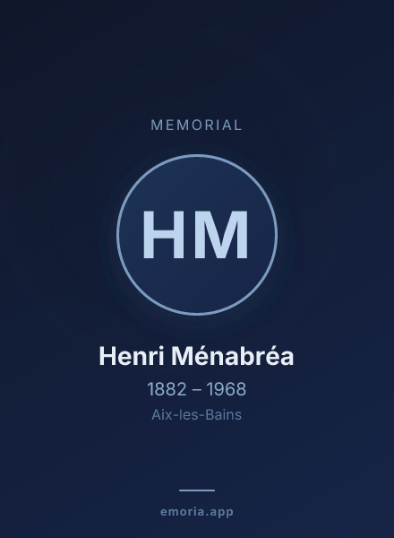 Memorial portrait of Henri Ménabréa