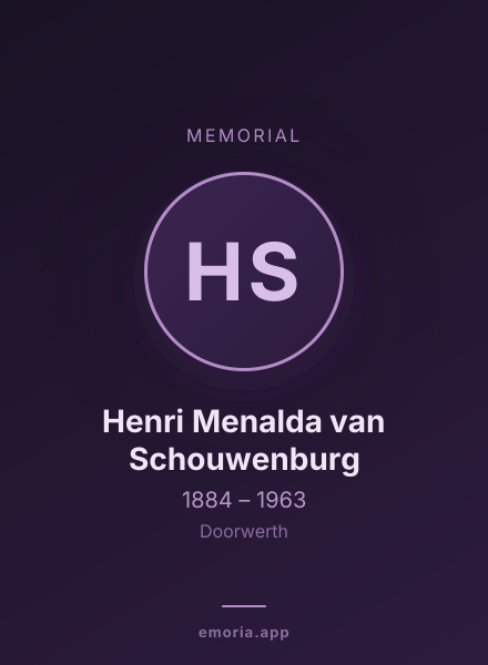 Memorial portrait of Henri Menalda van Schouwenburg