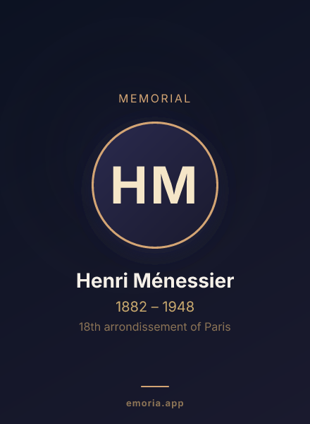 Memorial portrait of Henri Ménessier