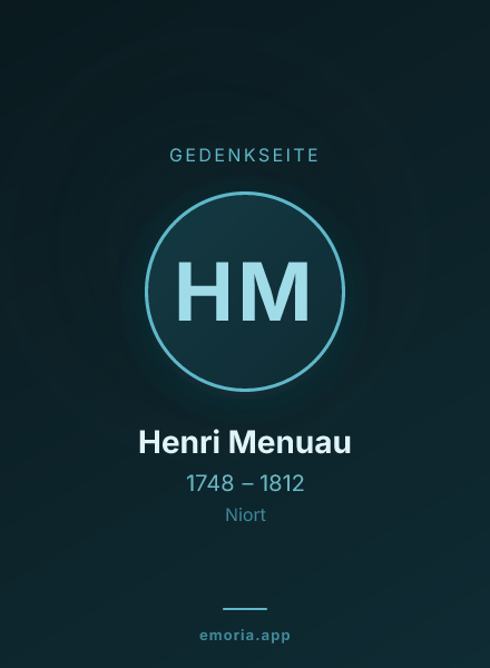 Gedenkportrait von Henri Menuau