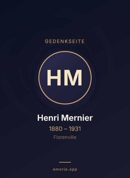 Gedenkportrait von Henri Mernier
