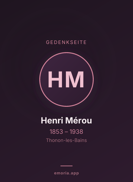 Gedenkportrait von Henri Mérou