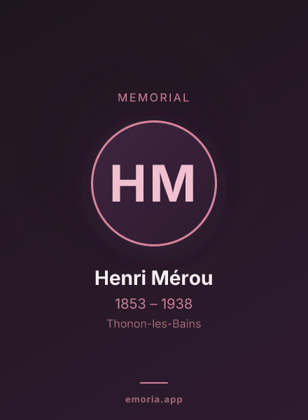 Memorial portrait of Henri Mérou