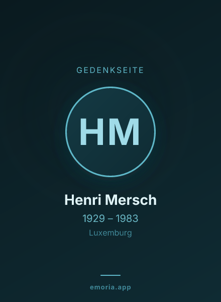 Gedenkportrait von Henri Mersch