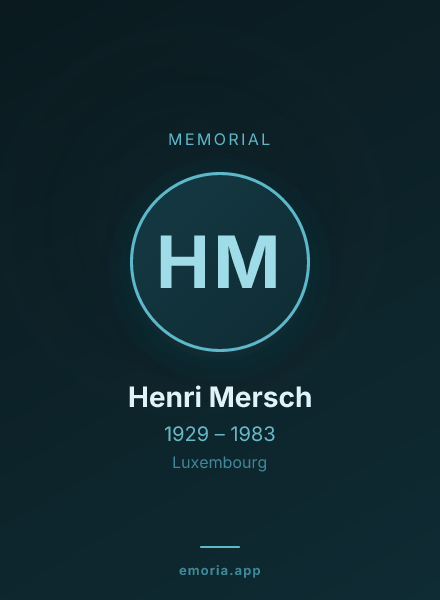 Memorial portrait of Henri Mersch