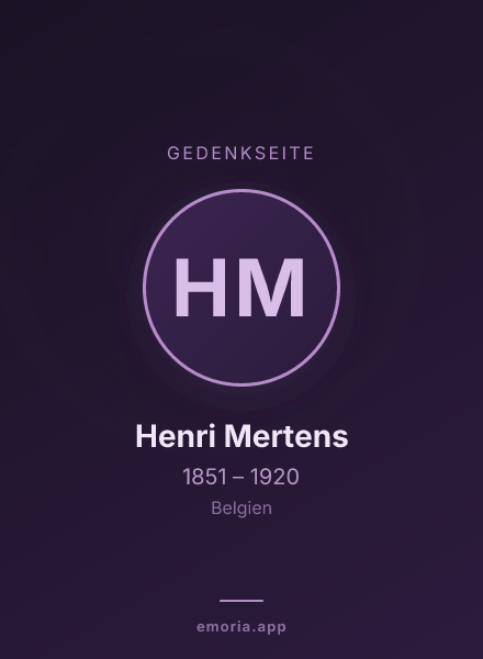 Gedenkportrait von Henri Mertens
