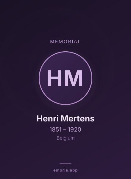 Memorial portrait of Henri Mertens