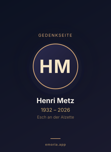 Gedenkportrait von Henri Metz