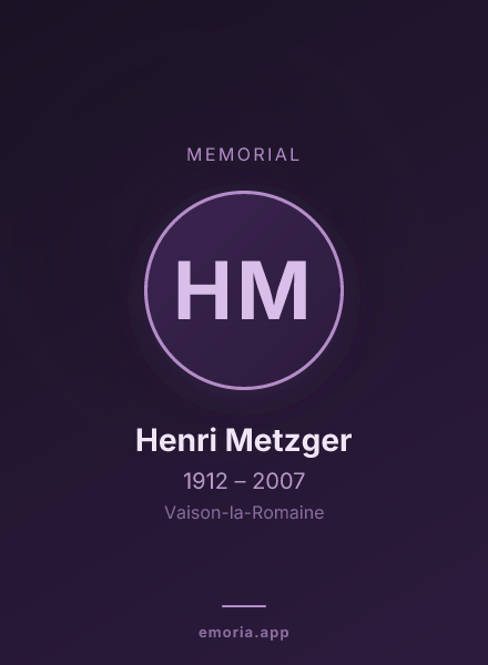Memorial portrait of Henri Metzger