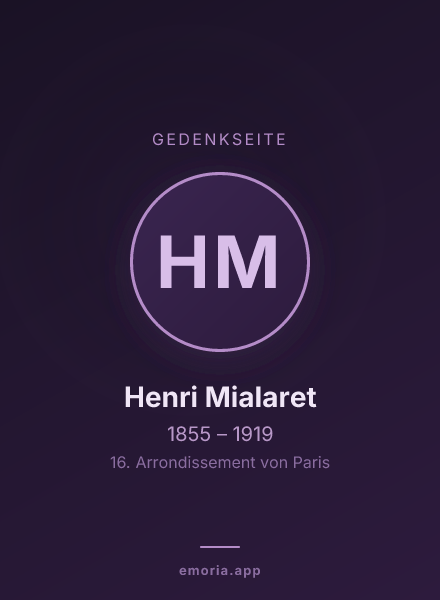 Gedenkportrait von Henri Mialaret