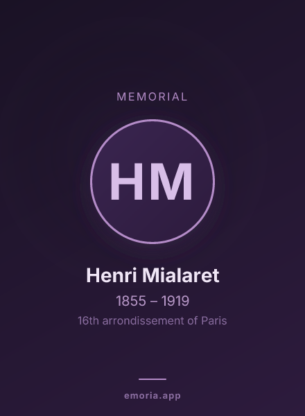Memorial portrait of Henri Mialaret