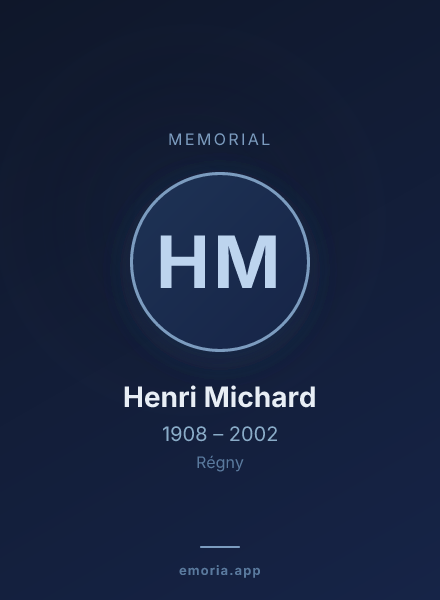 Memorial portrait of Henri Michard
