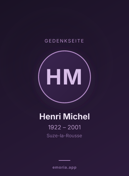 Gedenkportrait von Henri Michel
