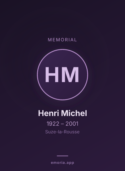 Memorial portrait of Henri Michel
