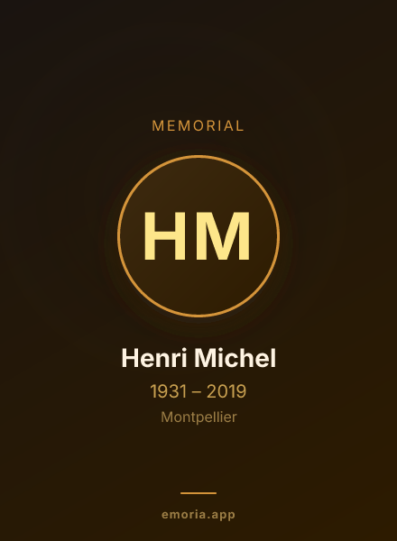 Memorial portrait of Henri Michel