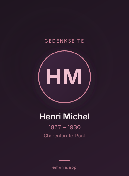 Gedenkportrait von Henri Michel