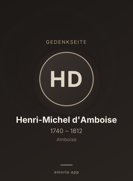Gedenkportrait von Henri-Michel d'Amboise