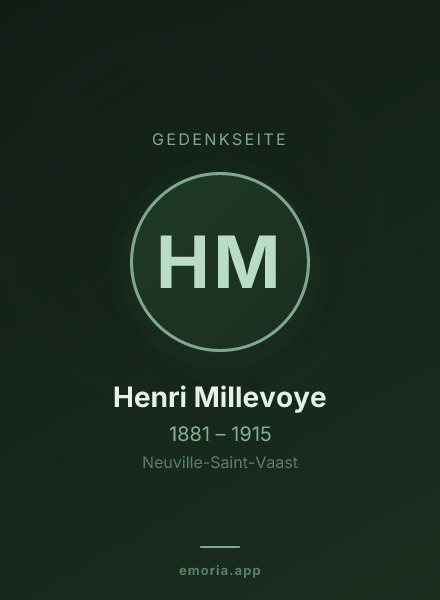 Gedenkportrait von Henri Millevoye