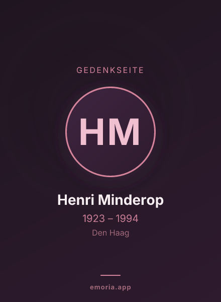Gedenkportrait von Henri Minderop