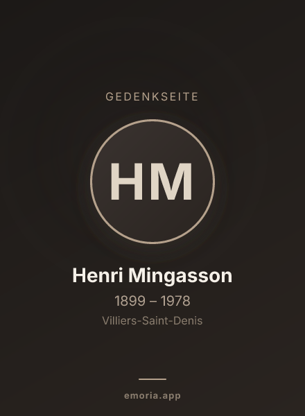 Gedenkportrait von Henri Mingasson