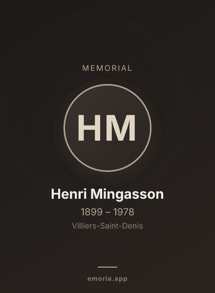 Memorial portrait of Henri Mingasson