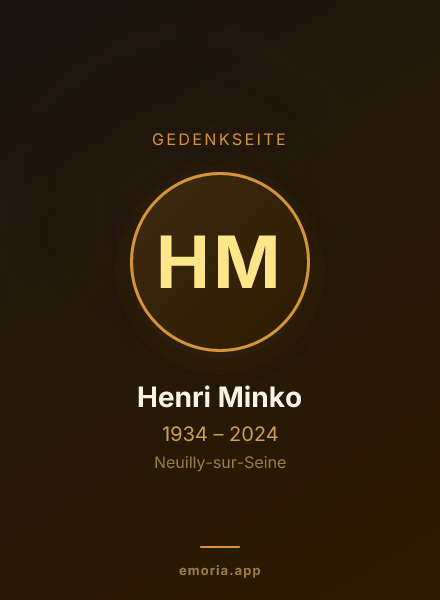 Gedenkportrait von Henri Minko