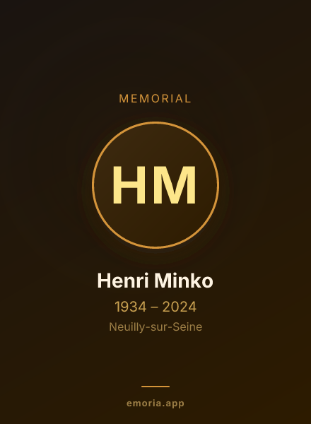 Memorial portrait of Henri Minko