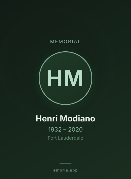 Memorial portrait of Henri Modiano