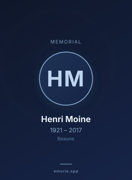 Memorial portrait of Henri Moine