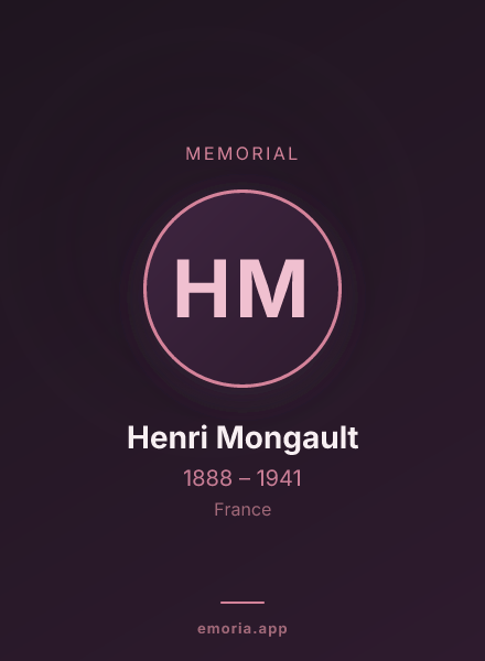Memorial portrait of Henri Mongault