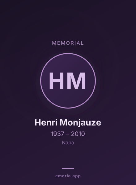 Memorial portrait of Henri Monjauze