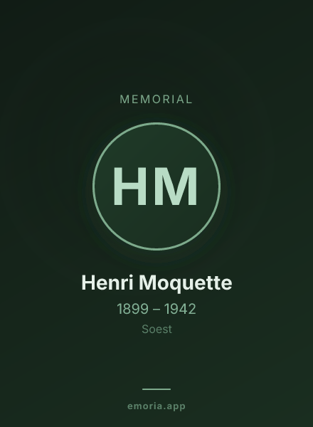 Memorial portrait of Henri Moquette