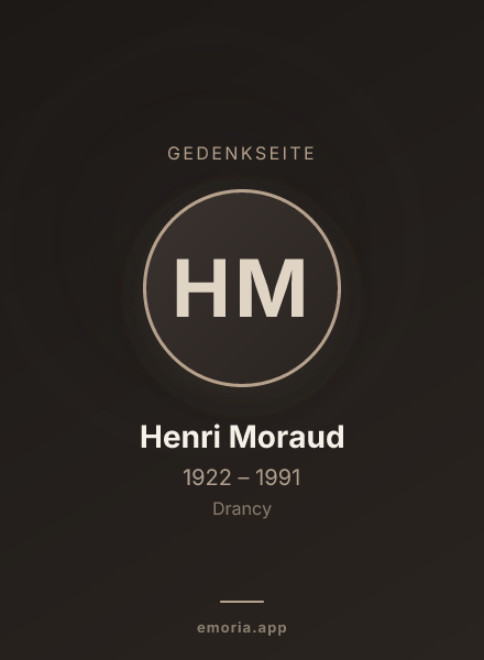 Gedenkportrait von Henri Moraud