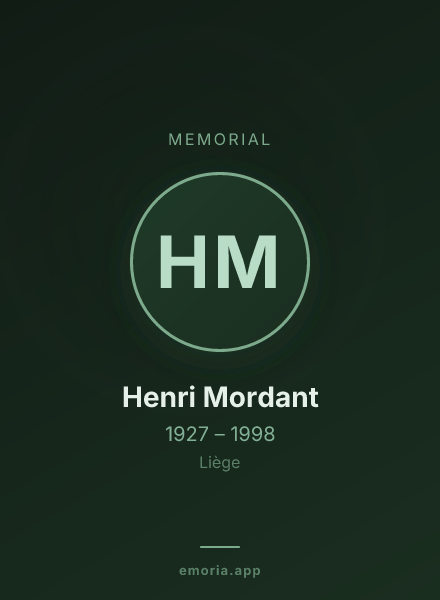 Memorial portrait of Henri Mordant