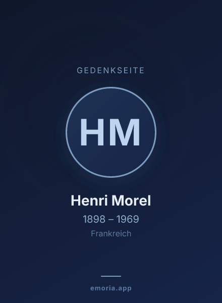 Gedenkportrait von Henri Morel