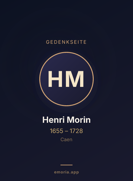 Gedenkportrait von Henri Morin