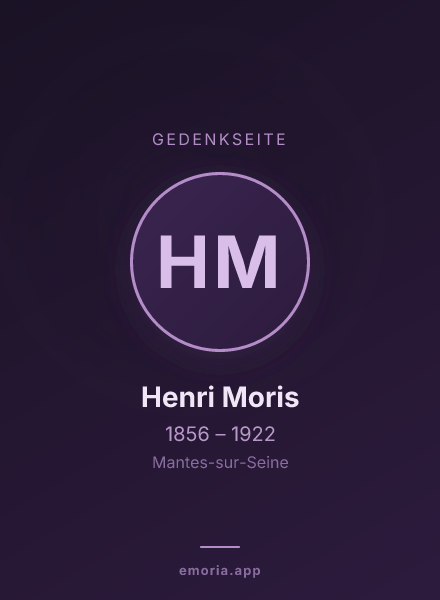Gedenkportrait von Henri Moris