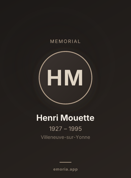 Memorial portrait of Henri Mouette