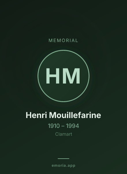 Memorial portrait of Henri Mouillefarine