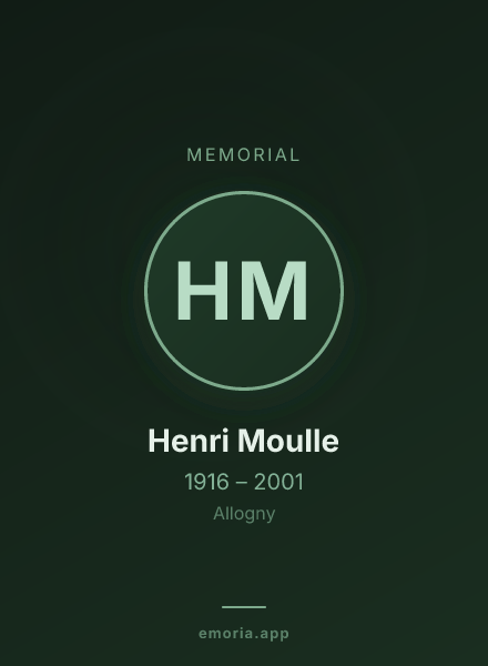 Memorial portrait of Henri Moulle