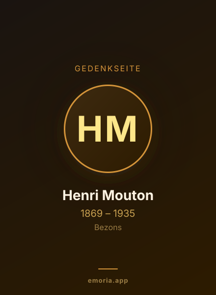 Gedenkportrait von Henri Mouton