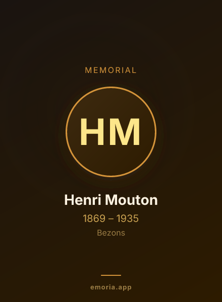 Memorial portrait of Henri Mouton
