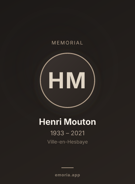Memorial portrait of Henri Mouton