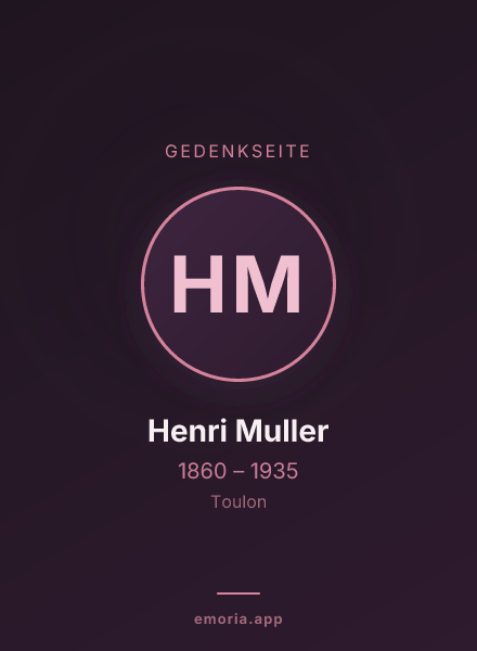 Gedenkportrait von Henri Muller