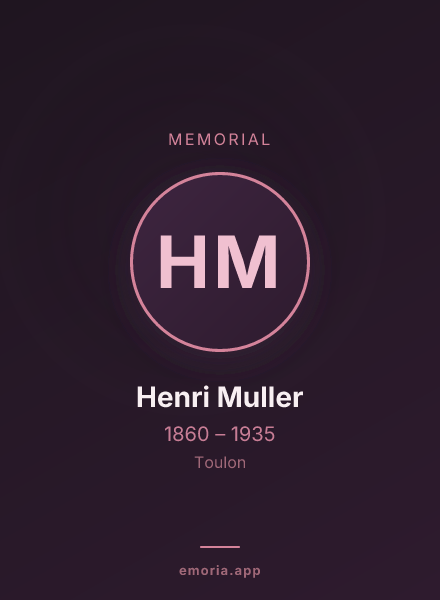 Memorial portrait of Henri Muller