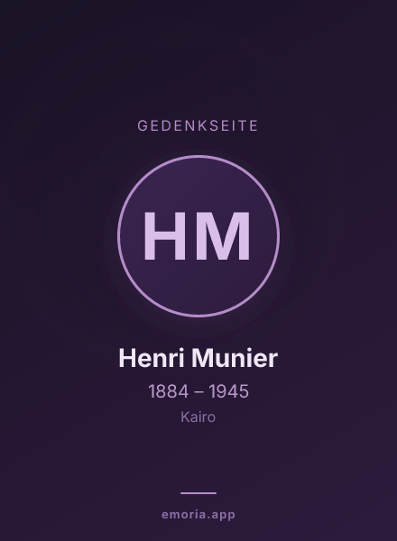 Gedenkportrait von Henri Munier