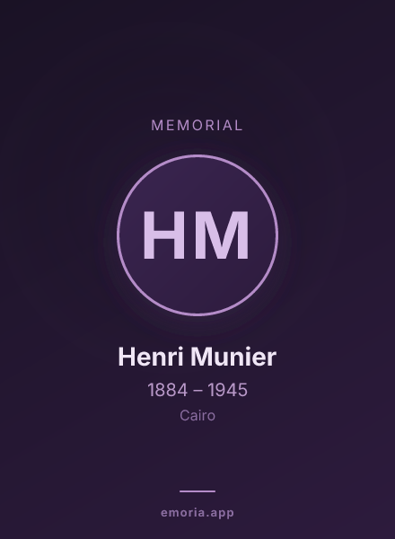 Memorial portrait of Henri Munier