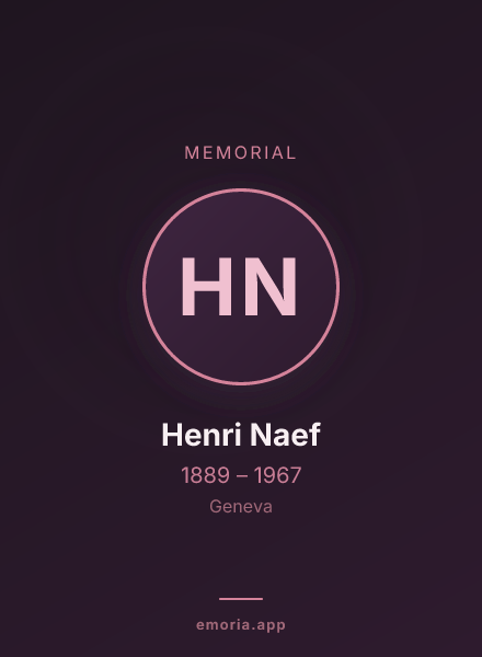 Memorial portrait of Henri Naef