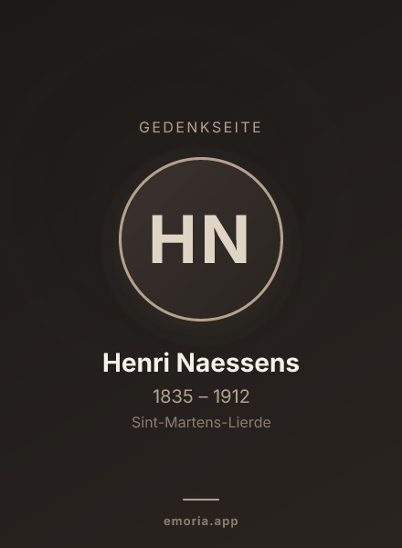Gedenkportrait von Henri Naessens