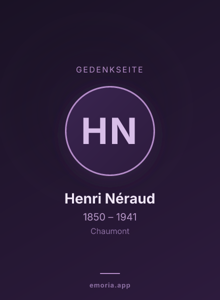 Gedenkportrait von Henri Néraud